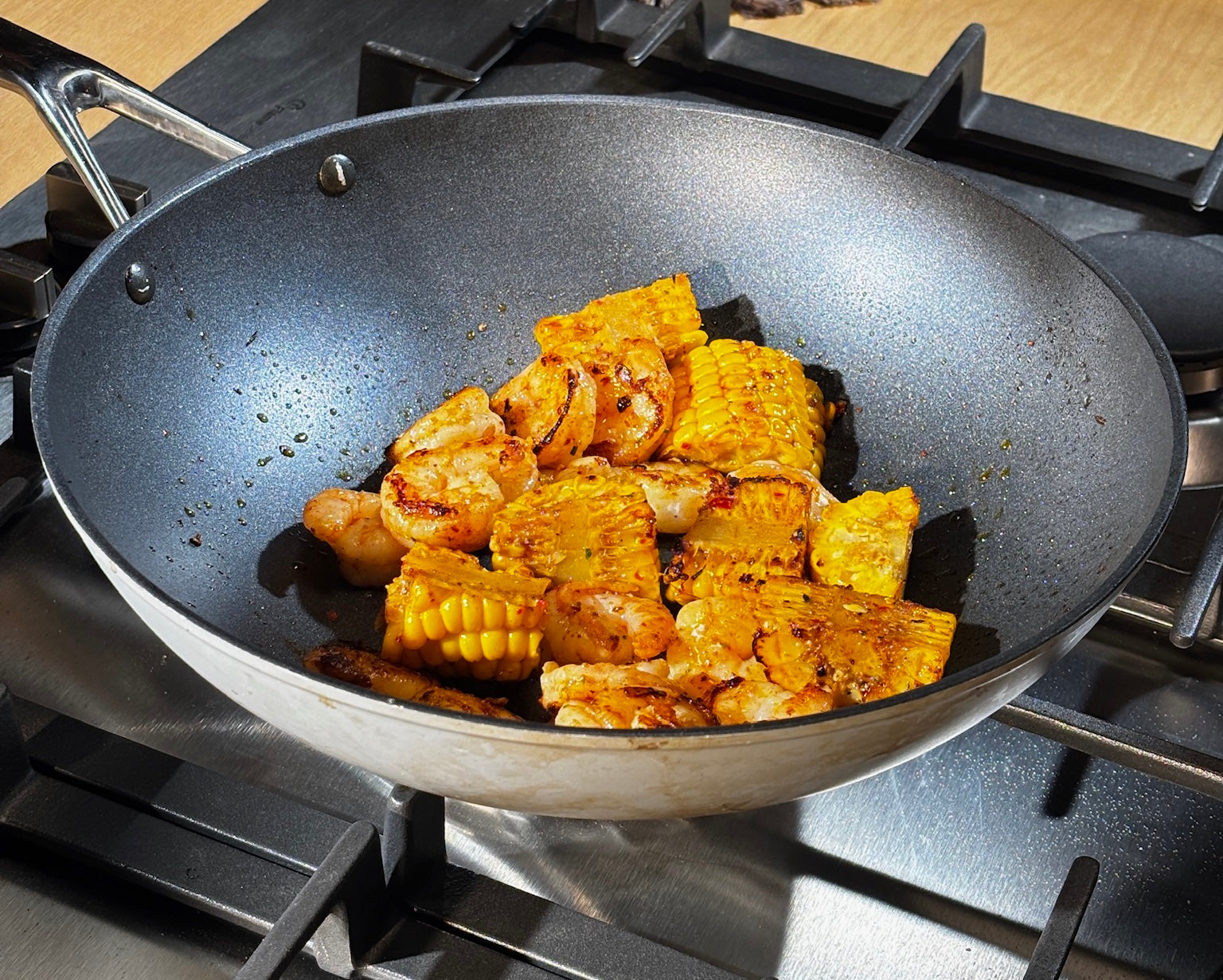 Chili butter melting over grilled corn